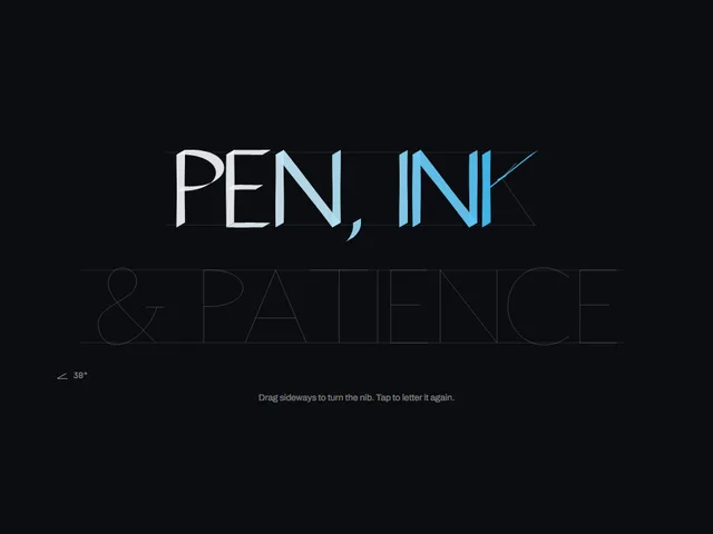 Broad nib lettering