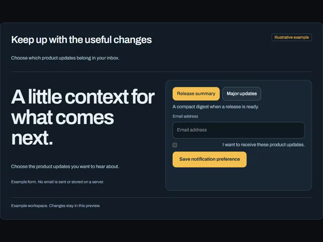 Release notification form
