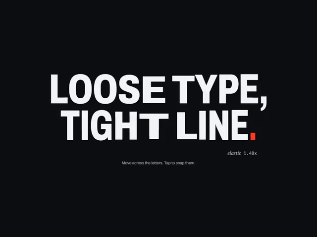Still of the Stretch type headline component, a Fieldbook UI component in Typography.