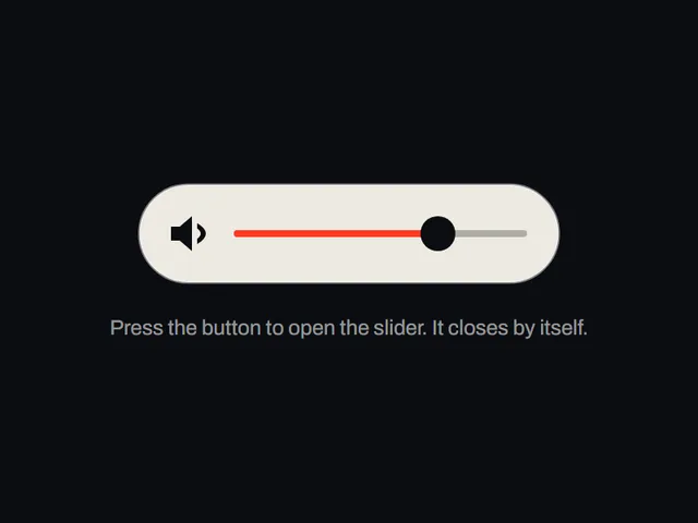 Still of the Stretch volume pill component, a Fieldbook UI component in Images and video.